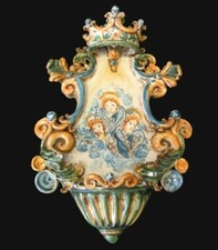 Acquasantiera barocca 19x30 cm