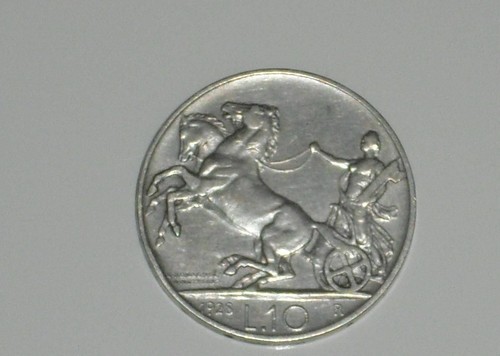 Lire argento biga - 10,
