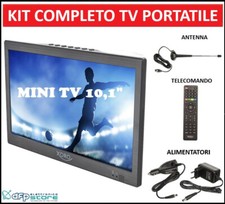 Televisore Piccolo Tv 10 Pollici Portatile Dvb-T2 12 Volt per Auto Camper a led