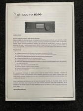 ORBAN OPTIMOD FM-8200 libretto prodotto originale libretto rivista - very rare 10 pagine