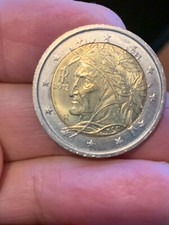 moneta da 2 euro  Italia , 2012 , Dante Alighieri - circolata -