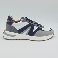 Scarpe Uomo Alexander Smith 42 Sneakers Bianco Grigio Pelle 287AB