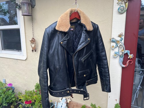 Giacca pelle vintage vanson - pelle,