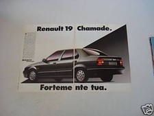 advertising Pubblicità 1990 RENAULT 19 CHAMADE