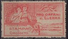 ER8337 Erinnofili Solidarietà: Pro Orfani di Guerra Grosseto
