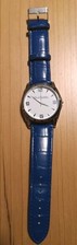 Orologio Ren. Balestra quadrante bianc cassa in acciaio automatico cinturino Blu