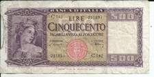 ITALIA ITALIA LOTTO 500 LIRE