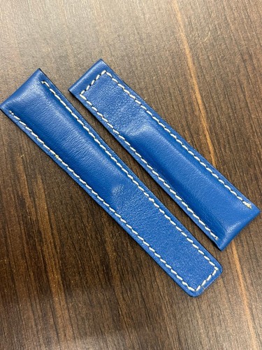 Blue leather strap 18mm - strap, 22/18mm