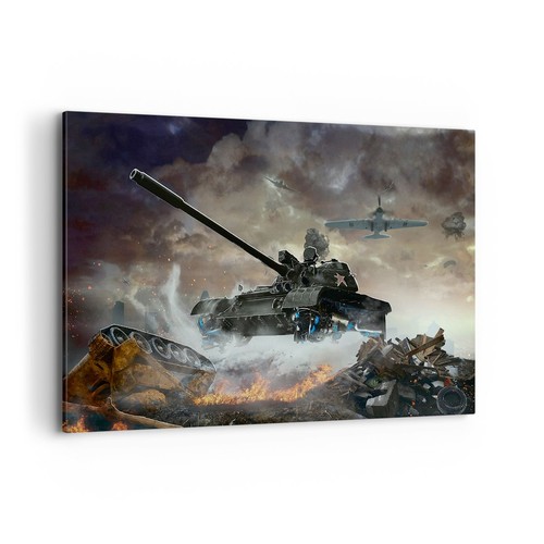 Quadro tela 100x70cm guerra - quadro, su