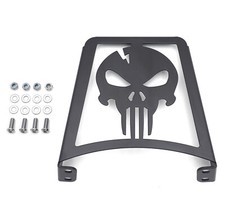 Black skull sissy bar - black,
