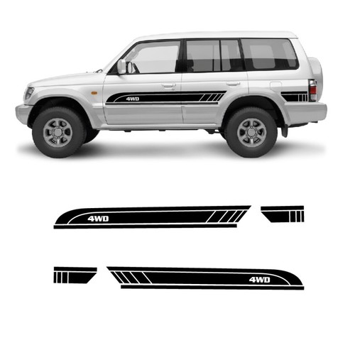 Adesivi strisce laterali 4wd - adesivi,