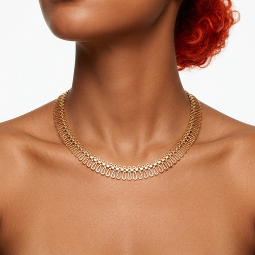 Girocollo vintage oro rosa - ,