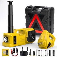 Cric Elettrico Idraulico 5t 12V Avvitatore a Percussione Pompa di Gonfiaggio