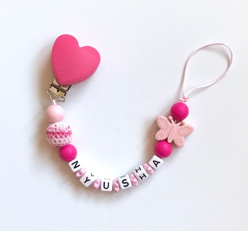 Pink silicone beißkette - silicone,
