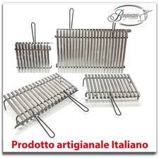 Graticola in acciaio inox, griglia inox per barbecue con bicchierino in omaggio