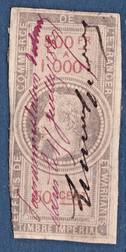Timbre france fiscal 1881 - timbre,