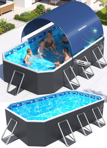 Piscina pieghevole con - con, tettoia