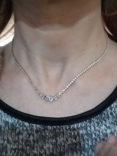 T404 collana oro brillantini - collana,