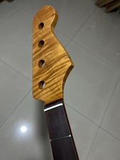 Basso Jazz 4 Corde S S 20fret Fiamma Tostata Acero Palissandro Basso Elettrico Collo