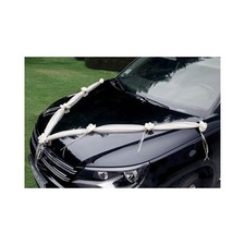 Ghirlande organza e tulle crema per decorazione auto sposi con rose misura 180 c