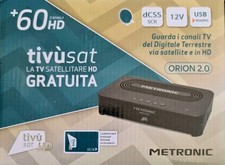 DECODER HD TIVÙSAT SATELLITARE SENZA  SCHEDA METRONIC