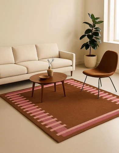 Tappeto astratto trapuntato - , a