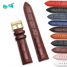 cinturino orologio in pelle coccodrillo uomo donna 12 14 16 18 20 22 24 mm oro a