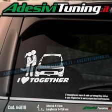 Adesivo I love together Peugeot 107 - Sticker Decal