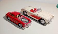 BURAGO 1:18 Chevrolet Corvette 1957  crema rosso made in Italy rara + Mercedes