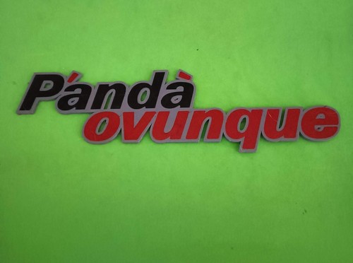 Targhetta panda ovunque fiat - panda,