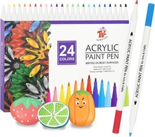 TBC The Best Crafts Pennarelli Acrilici Per Dipingere Sassi 24 Colori Pennarello