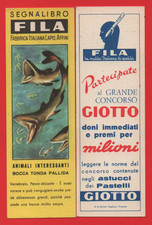 SEGNALIBRO FILA SERIE ANIMALI INTERESSANTI BOCCA TONDA PALLIDA RETRO GIOTTO BLU