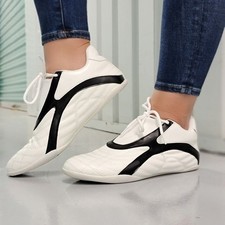 White Women Low Top Sneakers