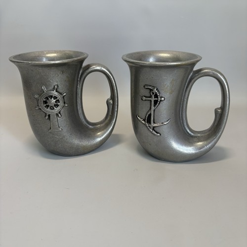 Set tazze peltro - peltro, corno
