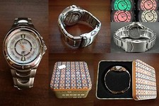 Orologio FOSSIL BLUE AM-3864 analogico al quarzo acciaio inox luce multicolore