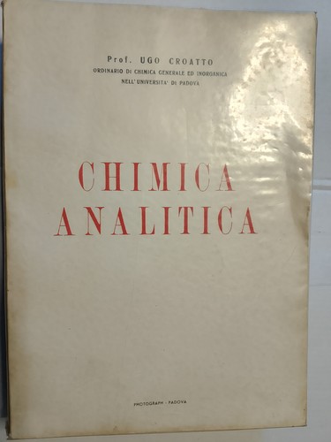 Ugo croatto chimica analitica - croatto,