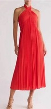 Abito midi plissettato a