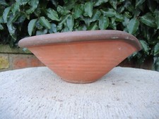Insolito vaso per piante in terracotta da esposizione vintage 13" (59)