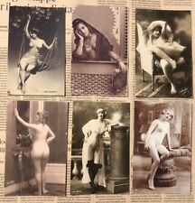 Cartoline Eros Erotismo, Riproduzione foto primi ‘900 Lotto di 6 Nudi, Ottime A