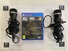 Let's Sing Queen + 2 Microfoni PS4 Playstation 4 Freddy Mercury musica karaoke