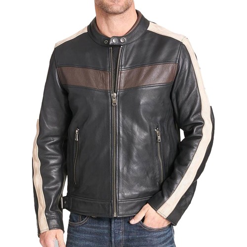 Giacca pelle uomo motociclista - giacca,