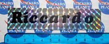 ADESIVO STICKER VINTAGE AUTOCOLLANT AUFKLEBER NOME RICCARDO PRISMATICO