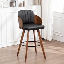 Set 1 sgabello da banco girevole - 26,4 pollici sgabelli da banco metà secolo con noce