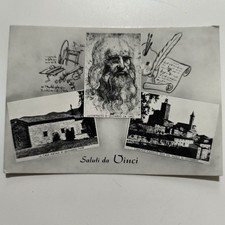 SALUTI DA VINCI LA CASA NATALE DI LEONARDO CARTOLINA VIAGGIATA B/N