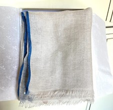 Sciarpa ROLEX beige blu foulard pashmina cashmere lino gadget stola