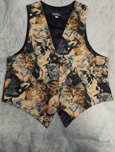 Vintage nadia ricamato kitty - ricamato,