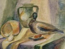 Statuina anatra natura morta