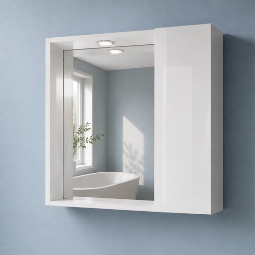 Specchiera bianco lucido - specchiera, cm