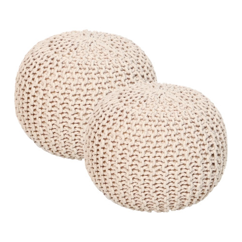 Round pouf ottoman - round,
