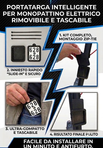 Porta targa universale - targa,